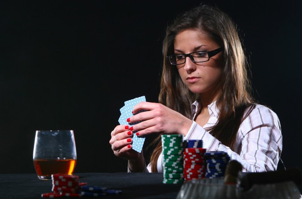 woman in casino